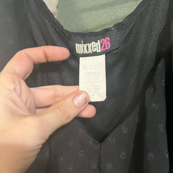 Mixed 26 Black mid length dress size Large - Picture 3 of 3